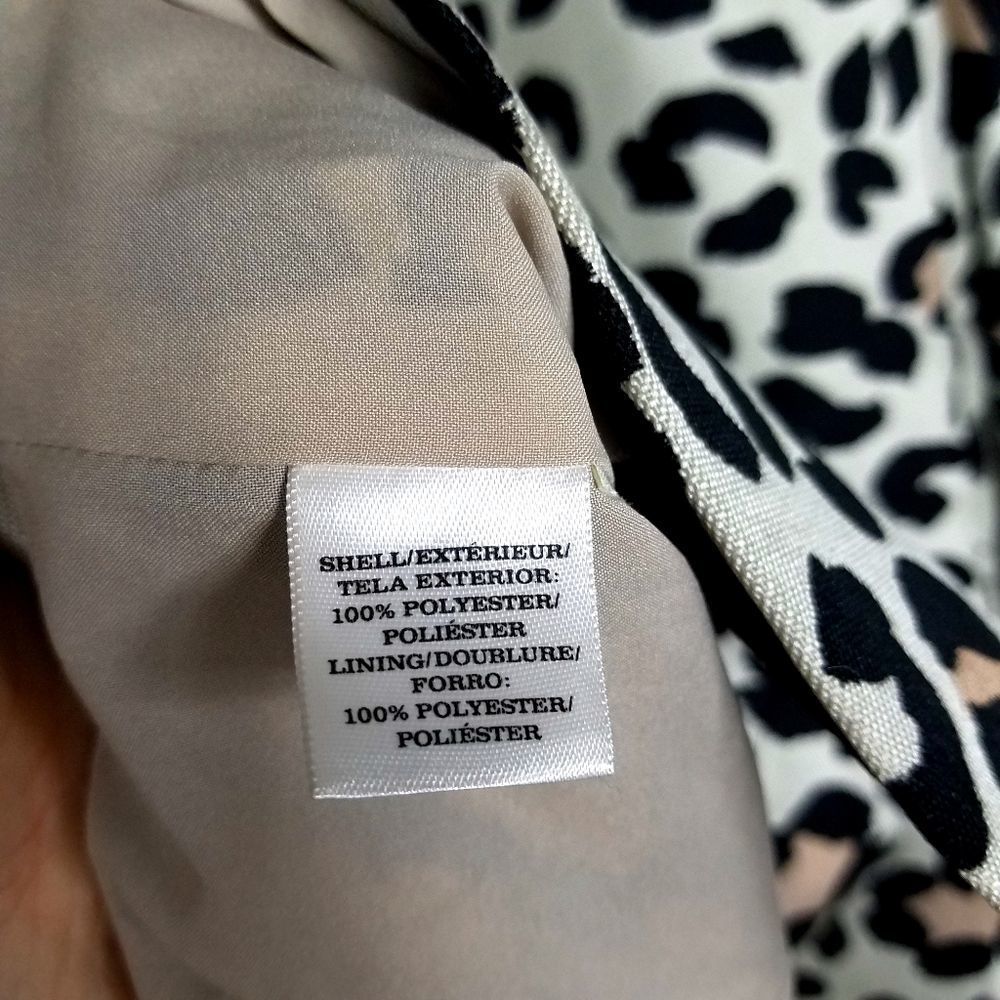 Ann Taylor Spring Leopard Animal Print Button Front Coat - Picture 12 of 13